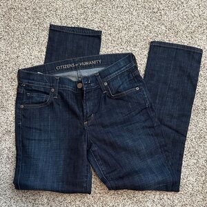 Citizens Of Humanity Women's Dark Indigo Straight Leg Jeans - 25